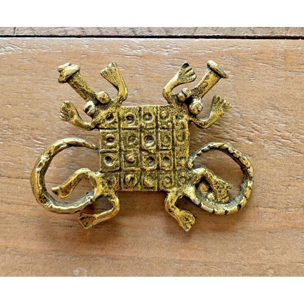 Vintage Alva Museum Replica Alligator Pin Brooch Used